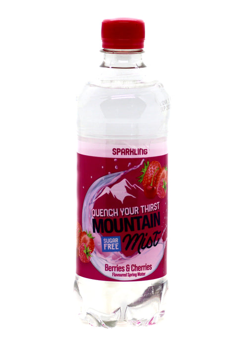Mountain Mist Berries & Cherries Sugar Free Sparkling Spring Water 500ml