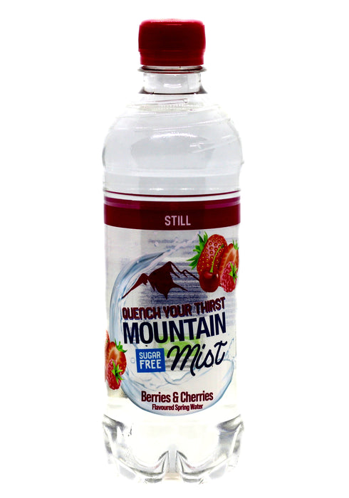 Mountain Mist Berries & Cherries flavoured Sugar Free Still Spring Water 500ml
