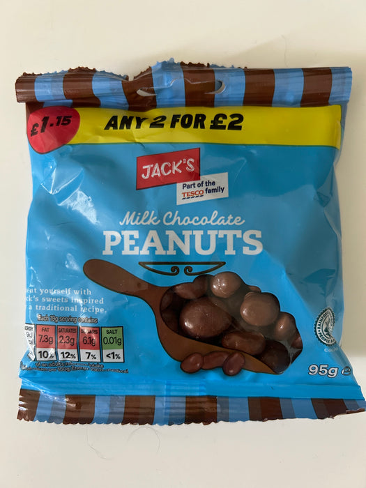 Jack's Milk Chocolate Peanuts - 95g