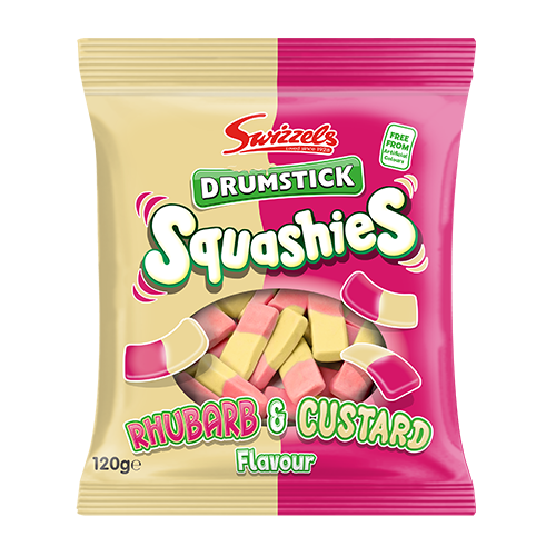 Drumstick Squashies Rhubarb & Custard 120g