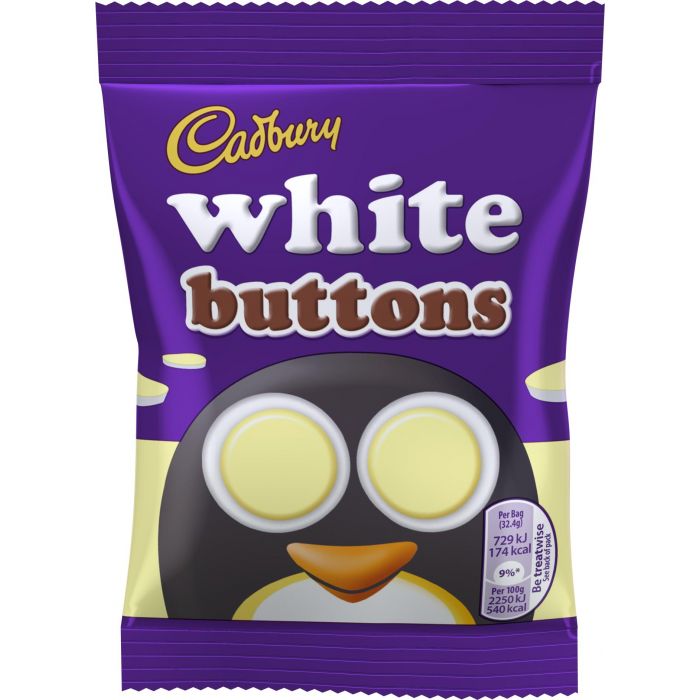 Cadbury White Chocolate Buttons 14.4g