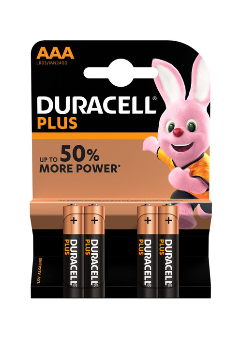Duracell Plus Batteries AAA x 4