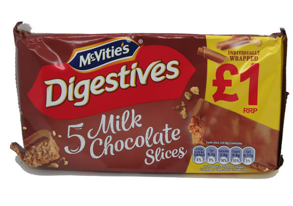 McVities 5 Milk Chocolate Digestive Slices