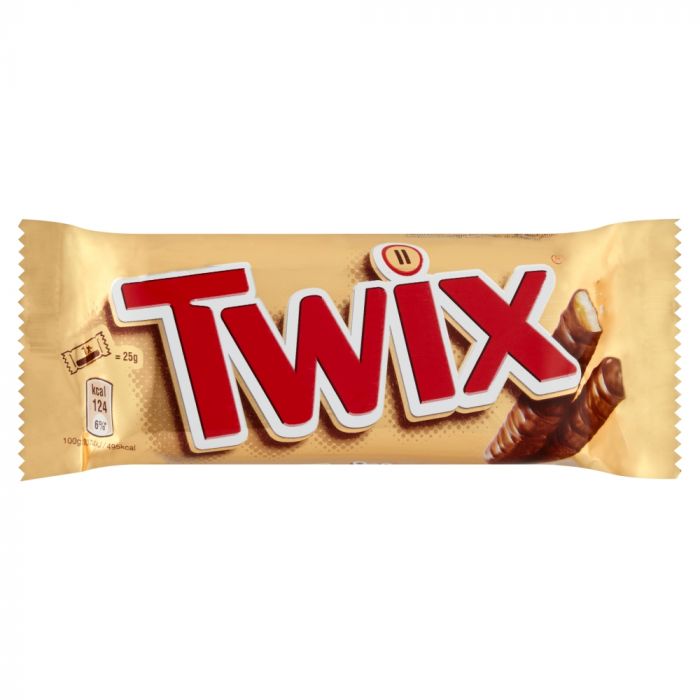 Twix Milk Chocolate Caramel twin biscuit bar 50g