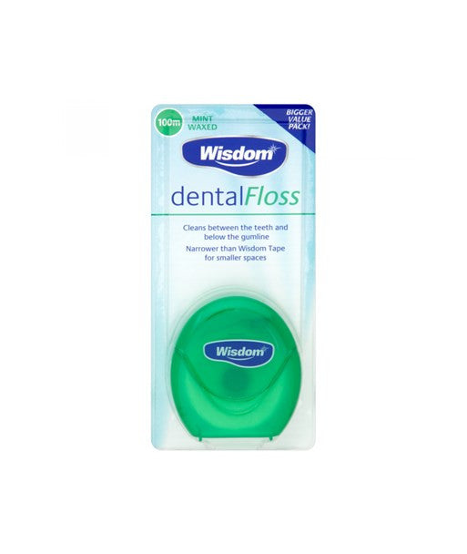 Wisdom Dental Floss 100m - Mint Waxed