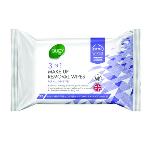 Pure 3 in 1  Make-up Removal Wipes